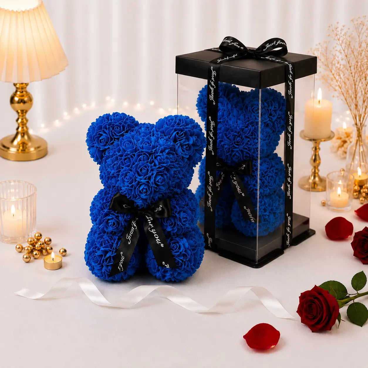 Ourson en Roses Éternelles - Symbole d'amour Jiina